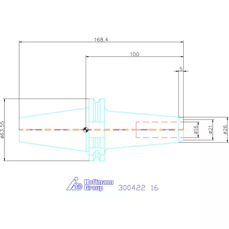 Garant Menesztőlapos befogó, kombi, karcsú Forma ADB 16 mm
