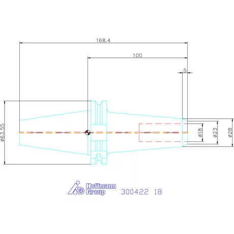 Garant Menesztőlapos befogó, kombi, karcsú Forma ADB 18 mm