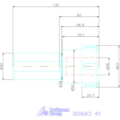 Holex ER szorítópatron tartó hengeres 40