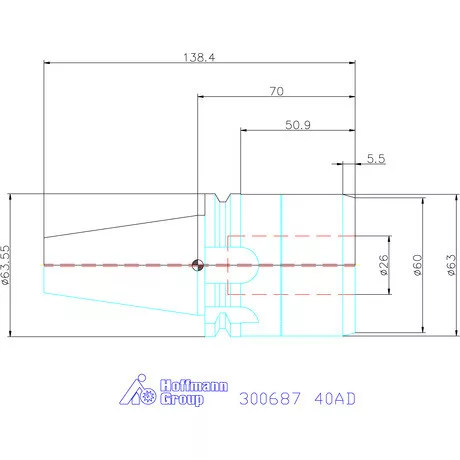 Fahrion Precíziós ER szorítópatronos befogó CENTRO P 40AD