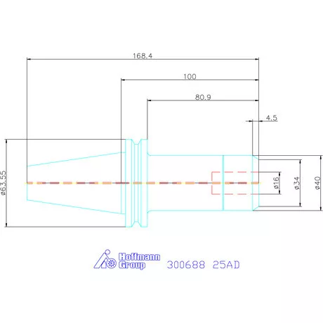 Fahrion Precíziós ER szorítópatronos befogó CENTRO P 25AD