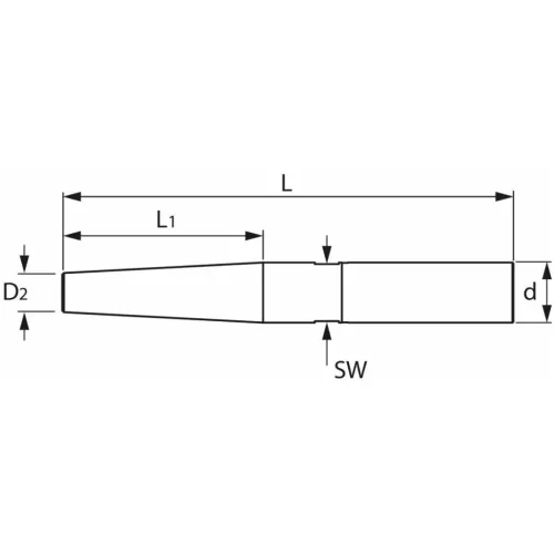 Micro precíziós szerszámbefogó-hosszabbító hengeres szárral  1-6 mm