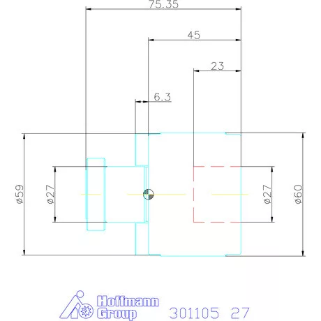 Holex Marófej hosszabbító Rövid 27 mm