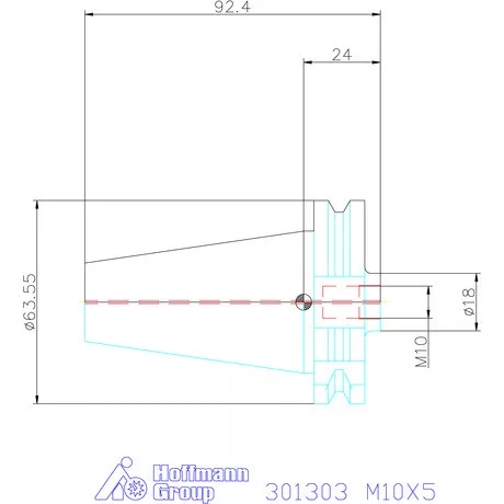 Garant Szerszámbefogó becsavarozható maróhoz menettel M10X5