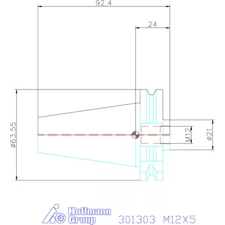 Garant Szerszámbefogó becsavarozható maróhoz menettel M12X5