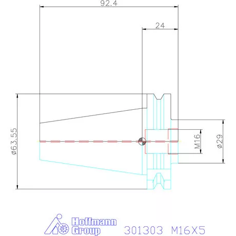Garant Szerszámbefogó becsavarozható maróhoz menettel M16X5
