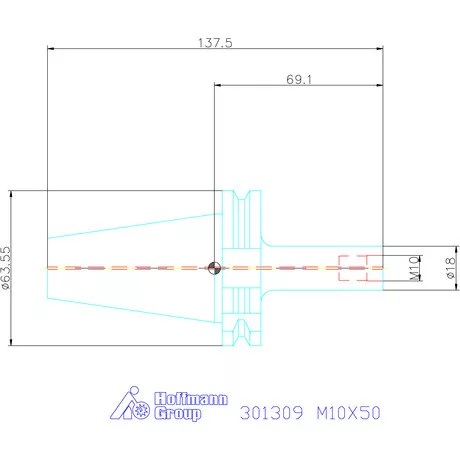 Garant Szerszámbefogó becsavarozható maróhoz menettel M10X50