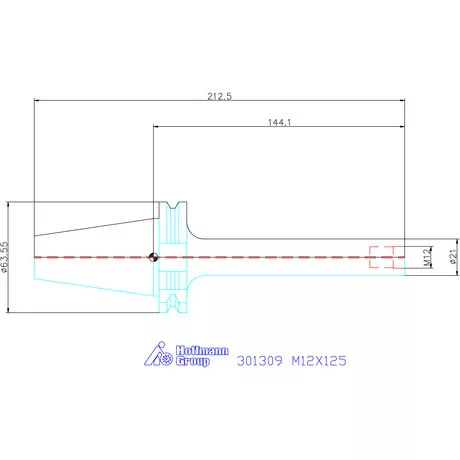 Garant Szerszámbefogó becsavarozható maróhoz menettel M12X125