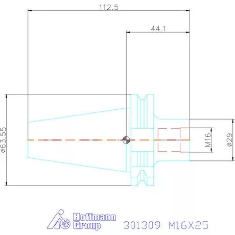 Garant Szerszámbefogó becsavarozható maróhoz menettel M16X25