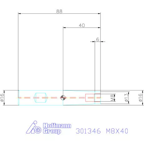 Weldon befogó becsavarozható maróhoz belső hűtéssel  M8X40