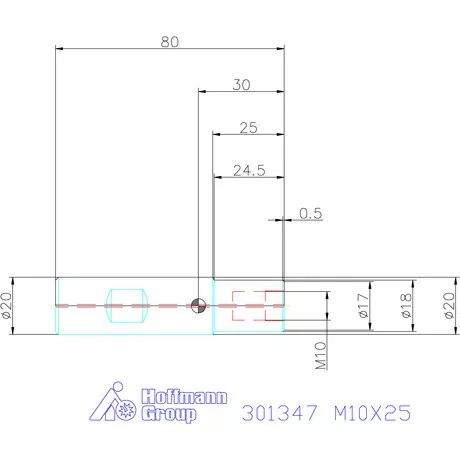 Holex Weldon befogó becsavarozható maróhoz belső hűtéssel M10X25