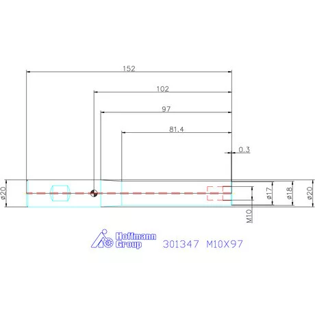 Holex Weldon befogó becsavarozható maróhoz belső hűtéssel M10X97