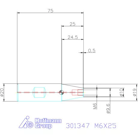 Holex Weldon befogó becsavarozható maróhoz belső hűtéssel M6X25