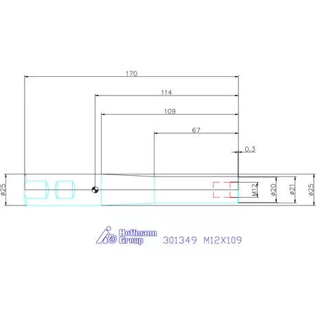 Holex Weldon befogó becsavarozható maróhoz belső hűtéssel M12X109
