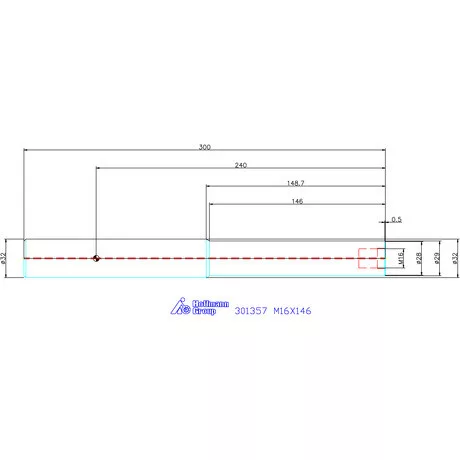 Holex Hengeres befogó becsavarozható maróhoz M16X146