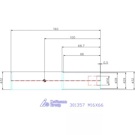 Holex Hengeres befogó becsavarozható maróhoz M16X66