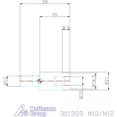 Holex Szűkítő becsavarozható maróhoz M10/M12