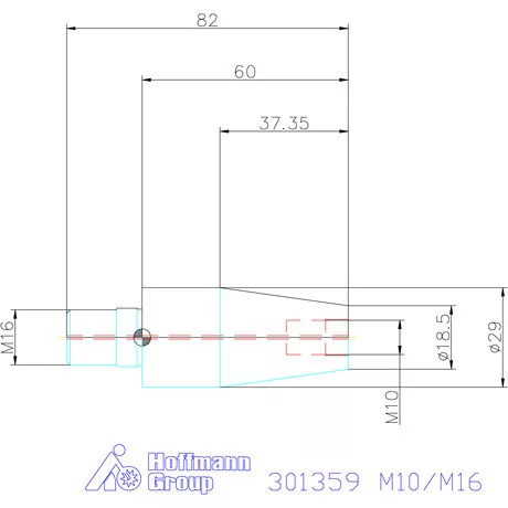 Holex Szűkítő becsavarozható maróhoz M10/M16
