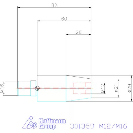 Holex Szűkítő becsavarozható maróhoz M12/M16