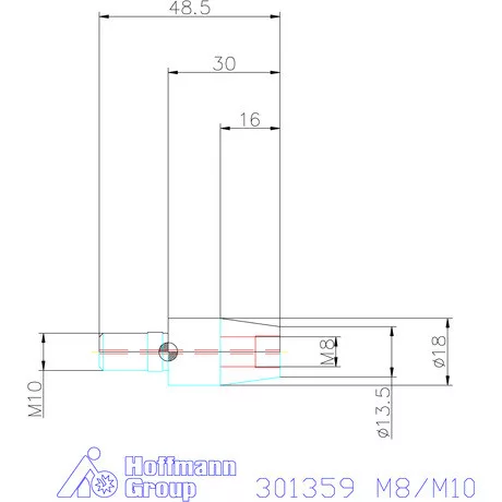 Holex Szűkítő becsavarozható maróhoz M8/M10