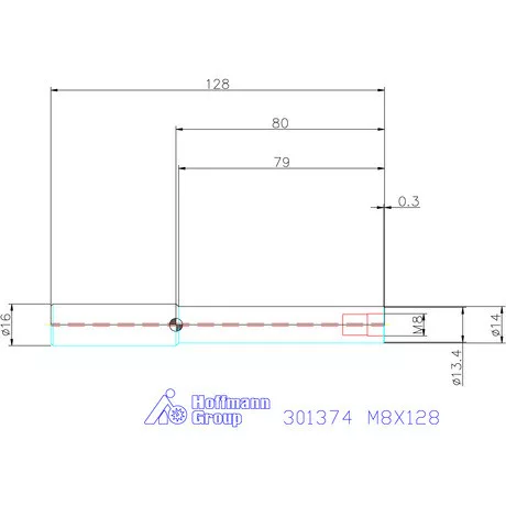 Garant Densimet szerszámbefogó becsavarozható marókhoz M8X128