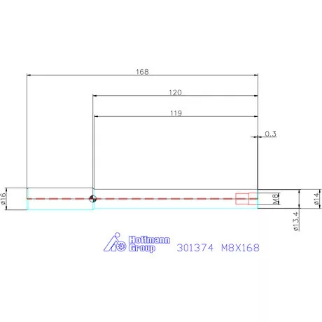 Garant Densimet szerszámbefogó becsavarozható marókhoz M8X168