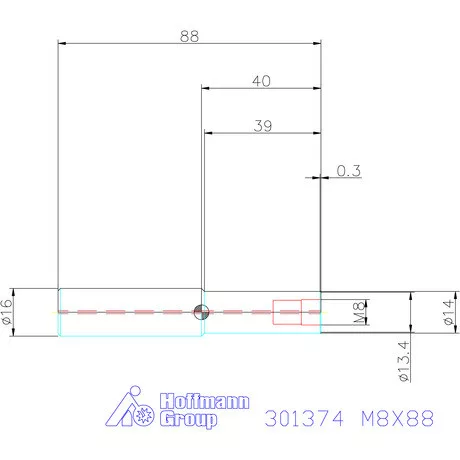 Garant Densimet szerszámbefogó becsavarozható marókhoz M8X88