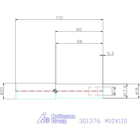 Garant Densimet szerszámbefogó becsavarozható marókhoz M10X110