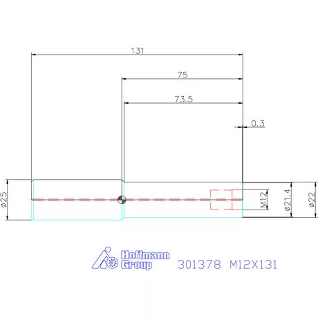 Garant Densimet szerszámbefogó becsavarozható marókhoz M12X131