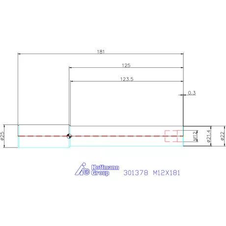 Garant Densimet szerszámbefogó becsavarozható marókhoz M12X181
