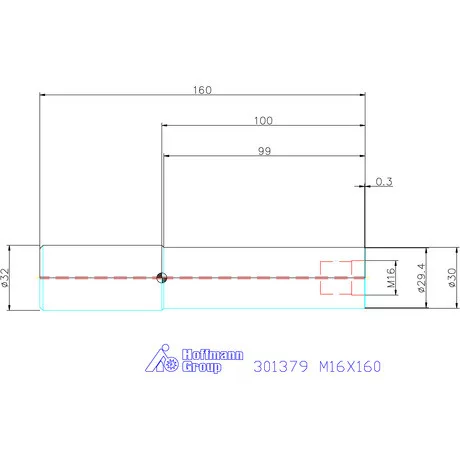 Garant Densimet szerszámbefogó becsavarozható marókhoz M16X160