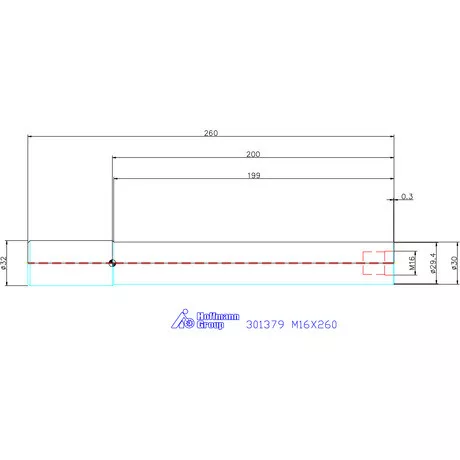 Garant Densimet szerszámbefogó becsavarozható marókhoz M16X260