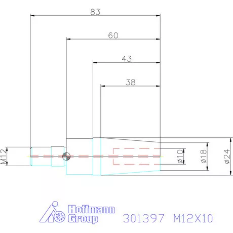Garant Becsavarozható zsugorbefogó adapter karcsú M12X10