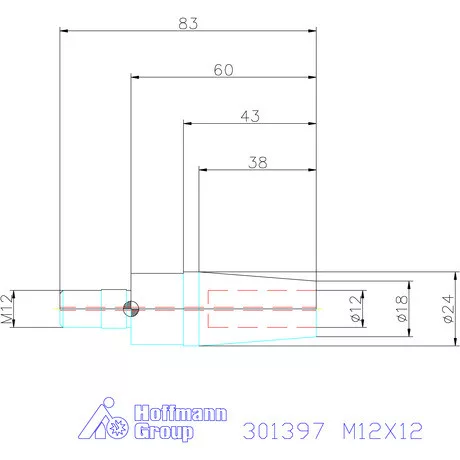 Garant Becsavarozható zsugorbefogó adapter karcsú M12X12
