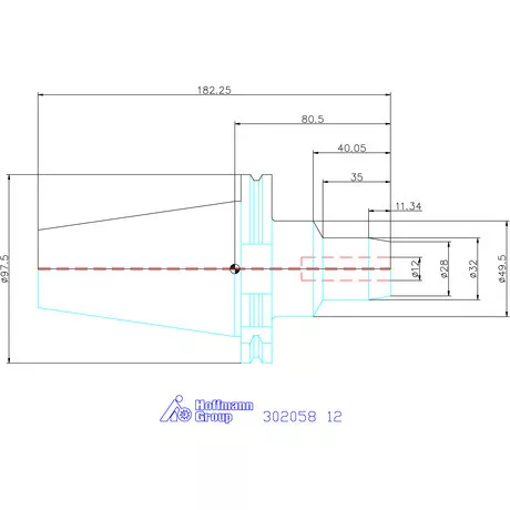 Holex Hidroplasztikus szerszámtartó BASIC rövid, karcsú, Form ADB 12 mm