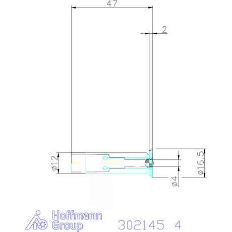 Schunk Hasított közpersely Hűtéssel 4 mm