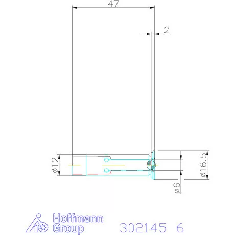 Schunk Hasított közpersely Hűtéssel 6 mm