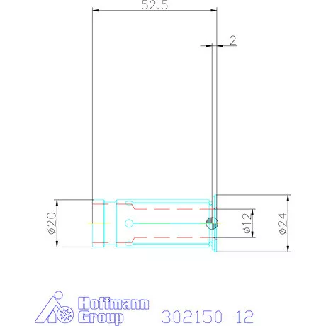 Schunk Hasított közpersely Hűtéssel 12 mm