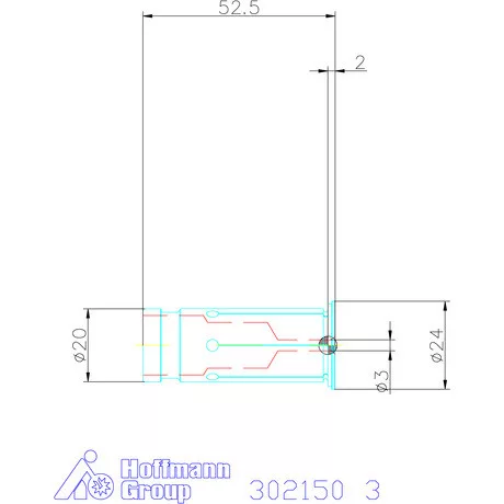 Schunk Hasított közpersely Hűtéssel 3 mm