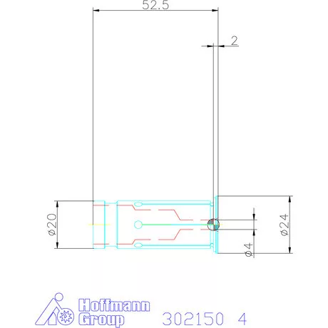 Schunk Hasított közpersely Hűtéssel 4 mm