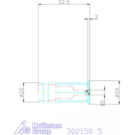 Schunk Hasított közpersely Hűtéssel 5 mm