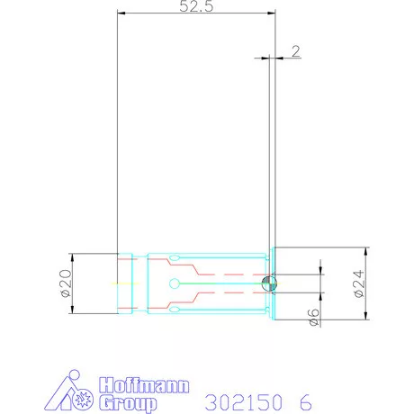 Schunk Hasított közpersely Hűtéssel 6 mm