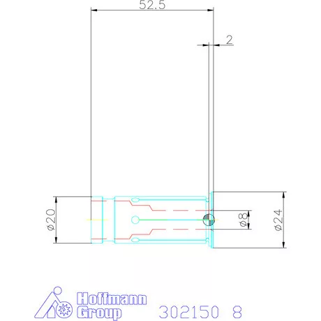 Schunk Hasított közpersely Hűtéssel 8 mm