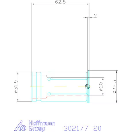 Schunk Hasított közpersely Hűtéssel 20 mm