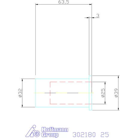 Hasított közpersely tömített 25 mm
