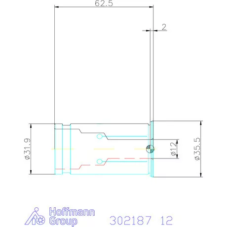 Schunk Hasított közpersely tömített 12 mm