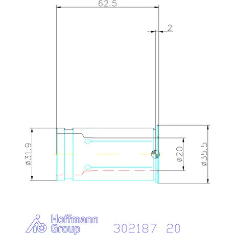 Schunk Hasított közpersely tömített 20 mm