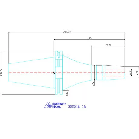 Garant Zsugorbefogó rezgéscsillapított, hűtőcsatorna furatokkal 16 mm