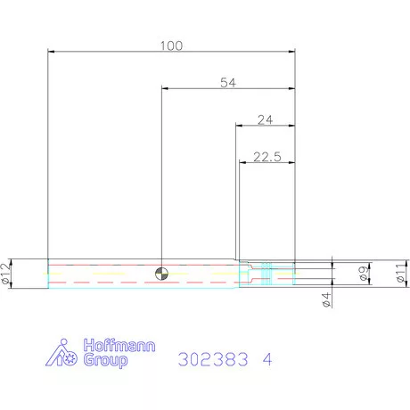 Schunk TRIBOS-Mini-SVL hosszabbító hengeres 4 mm