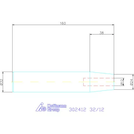 Garant Zsugorbefogó-hosszabbító 4,5° hosszbeállító csavarral 32/12 mm